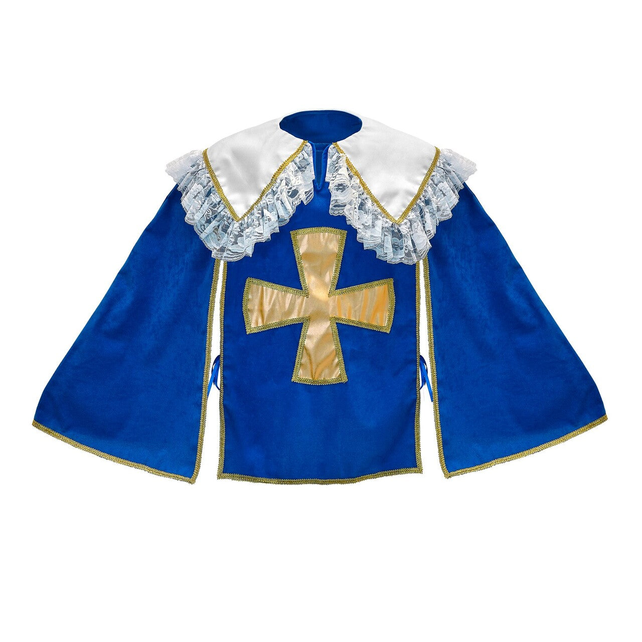Op deze afbeelding zie je een Kostuums, van het merk Widmann. Blauwe Musketier Top Jongen