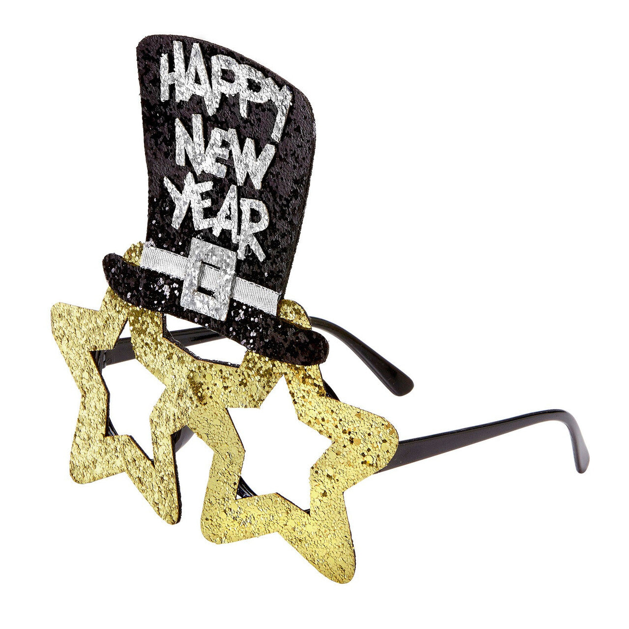 Op deze afbeelding zie je een Accessoires, van het merk Widmann. Spetterende Bril, Happy New Year Goud
