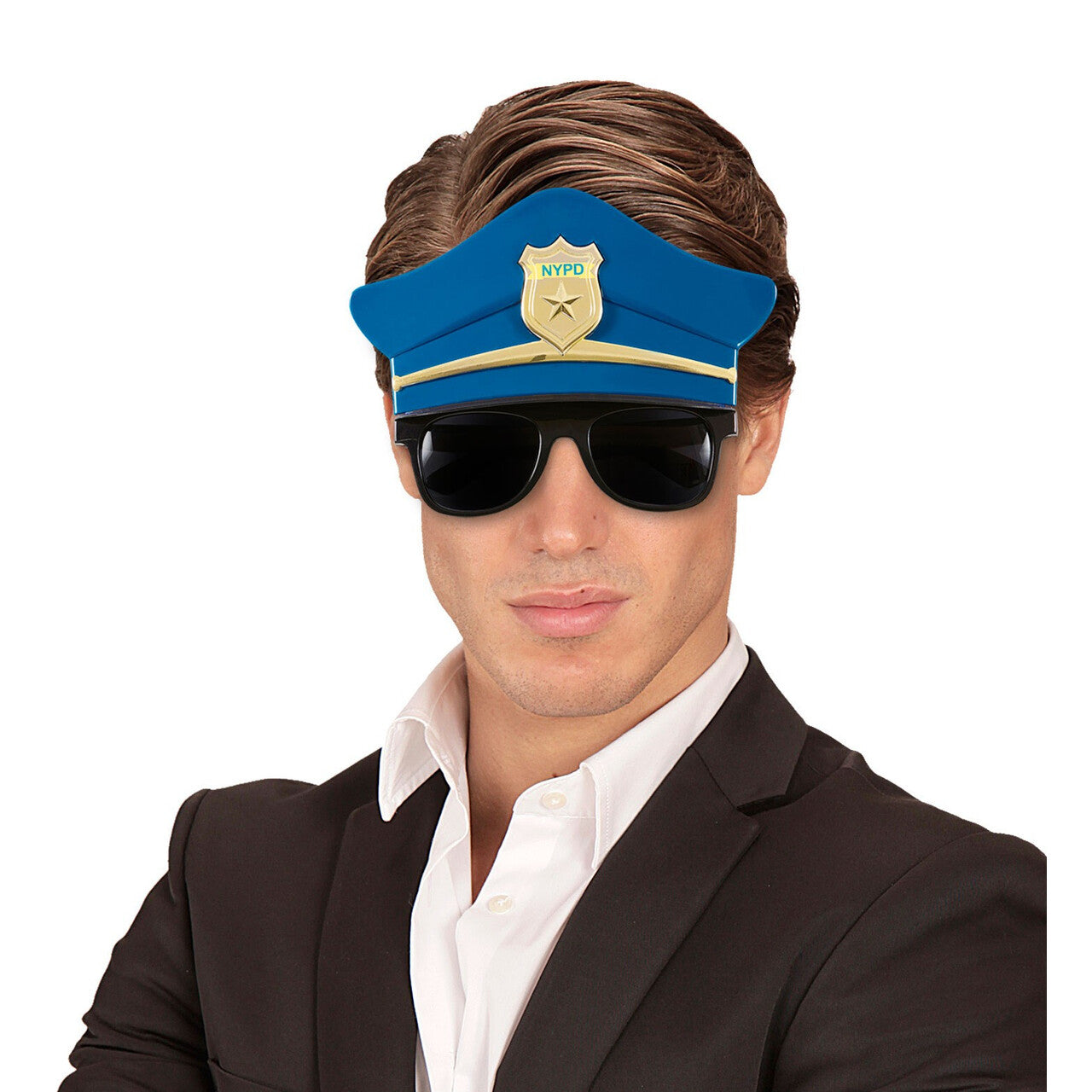 Op deze afbeelding zie je een Accessoires, van het merk Widmann. Copper Bril Met Politiepet
