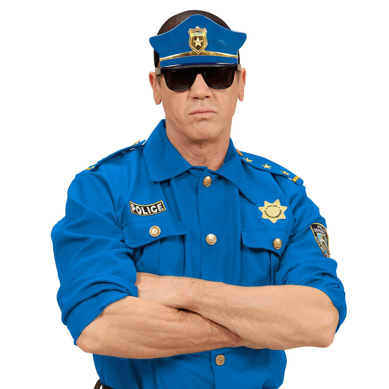 Op deze afbeelding zie je een Accessoires, van het merk Widmann. Copper Bril Met Politiepet