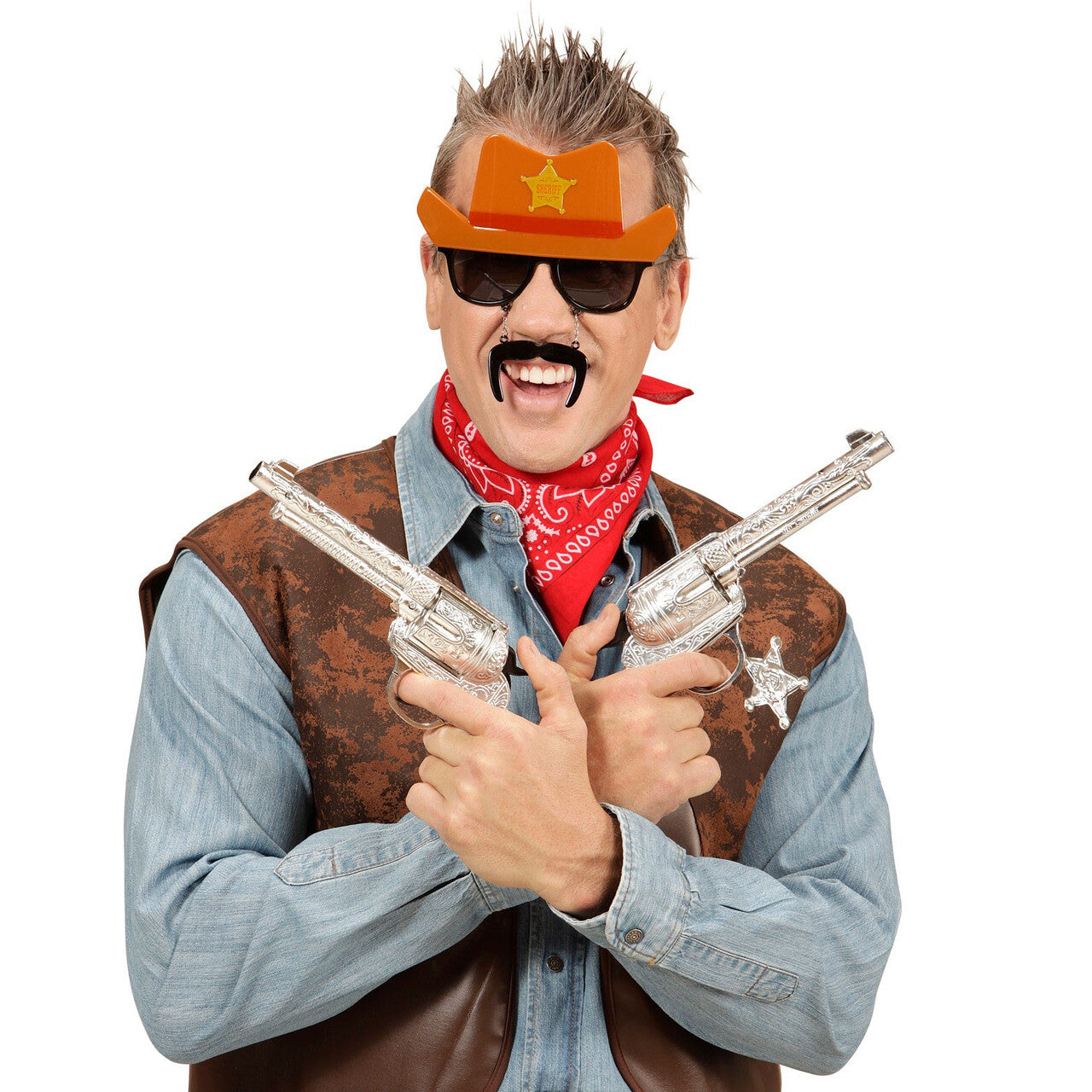 Op deze afbeelding zie je een Accessoires, van het merk Widmann. Billy Bril, Cowboy Met Hoed