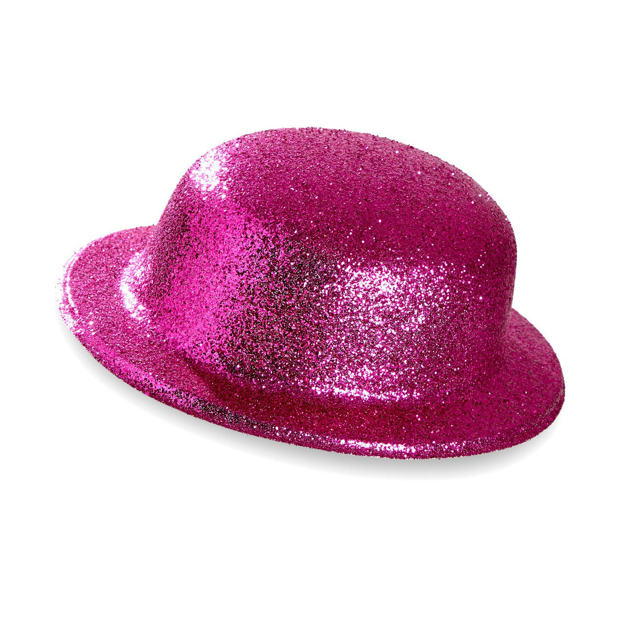 Op deze afbeelding zie je een Accessoires, van het merk Widmann. Showmaster Glitter Bolhoed, Roze