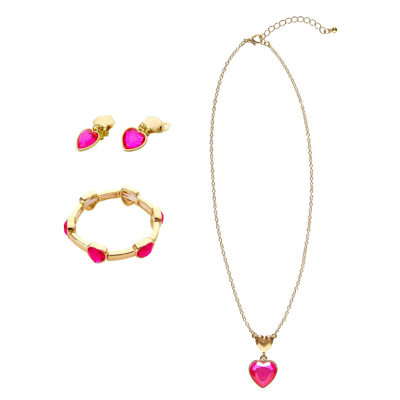 Op deze afbeelding zie je een Accessoires, van het merk Widmann. Prinses Ketting, Oorbellen Armband Goud