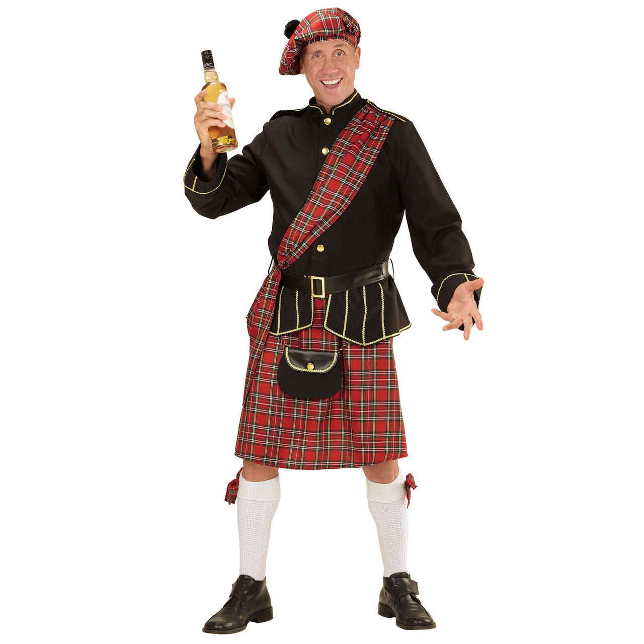 Op deze afbeelding zie je een Kostuums, van het merk Widmann. Tartan Fella Schotse Man Kostuum