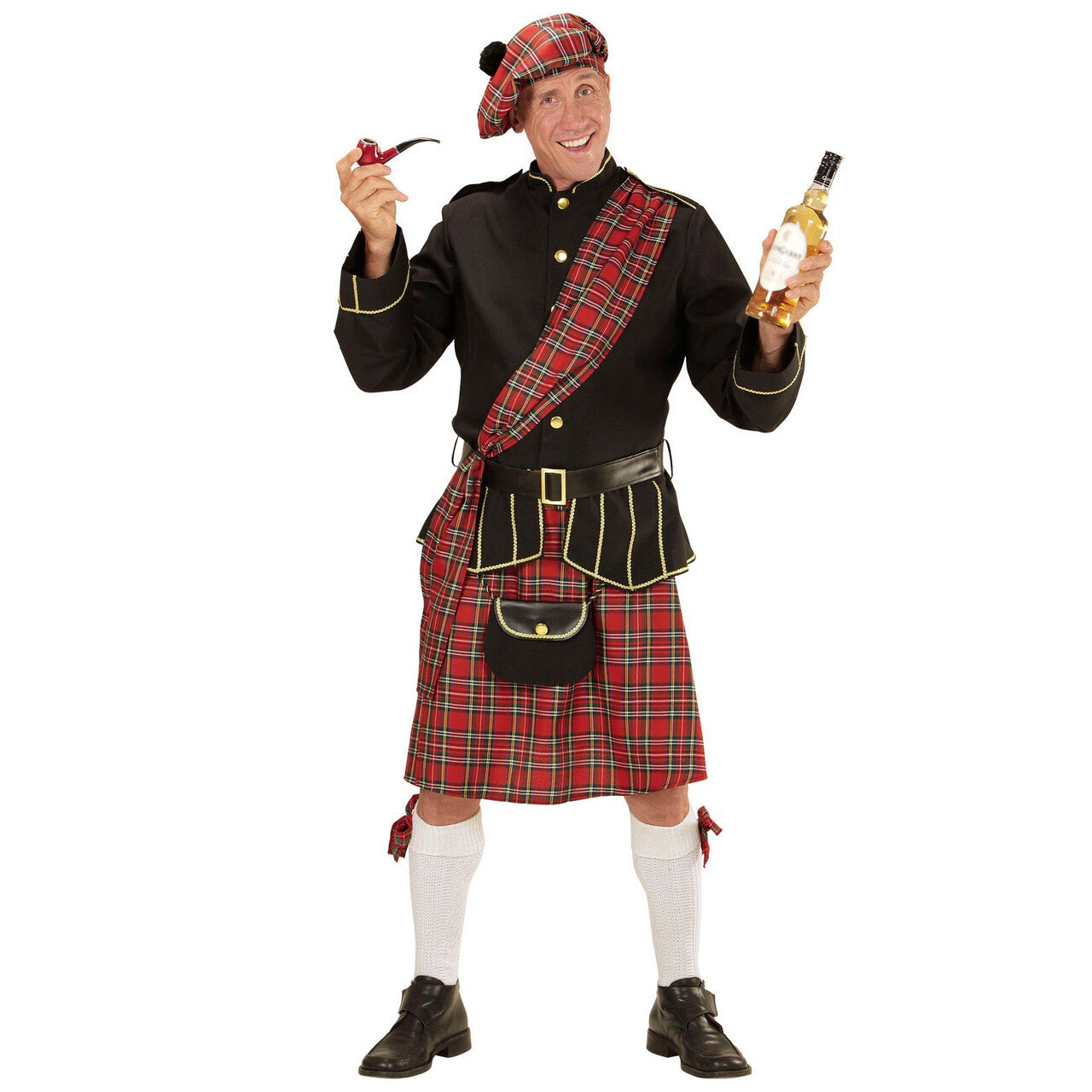 Op deze afbeelding zie je een Kostuums, van het merk Widmann. Tartan Fella Schotse Man Kostuum