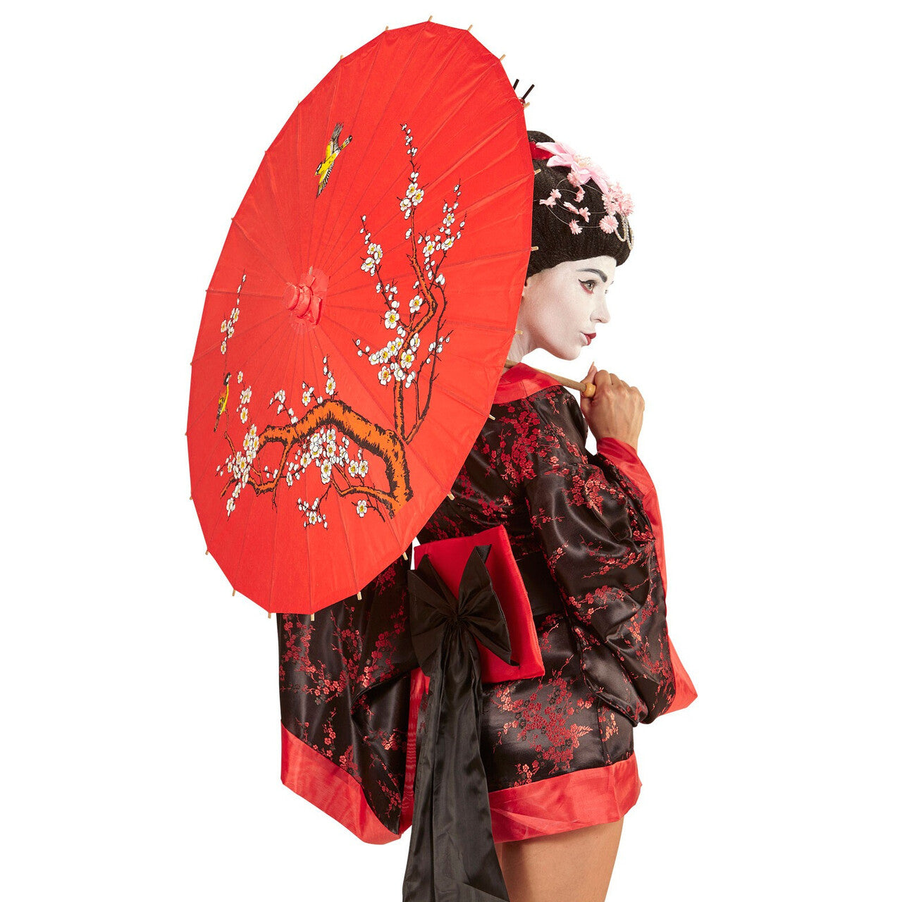 Op deze afbeelding zie je een Accessoires, van het merk Widmann. Hanjin Oosterse Paraplu Rijstpapier, Rood