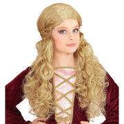 Op deze afbeelding zie je een Accessoires, van het merk Widmann. Milady Pruik, Kind Middeleeuwen Blond