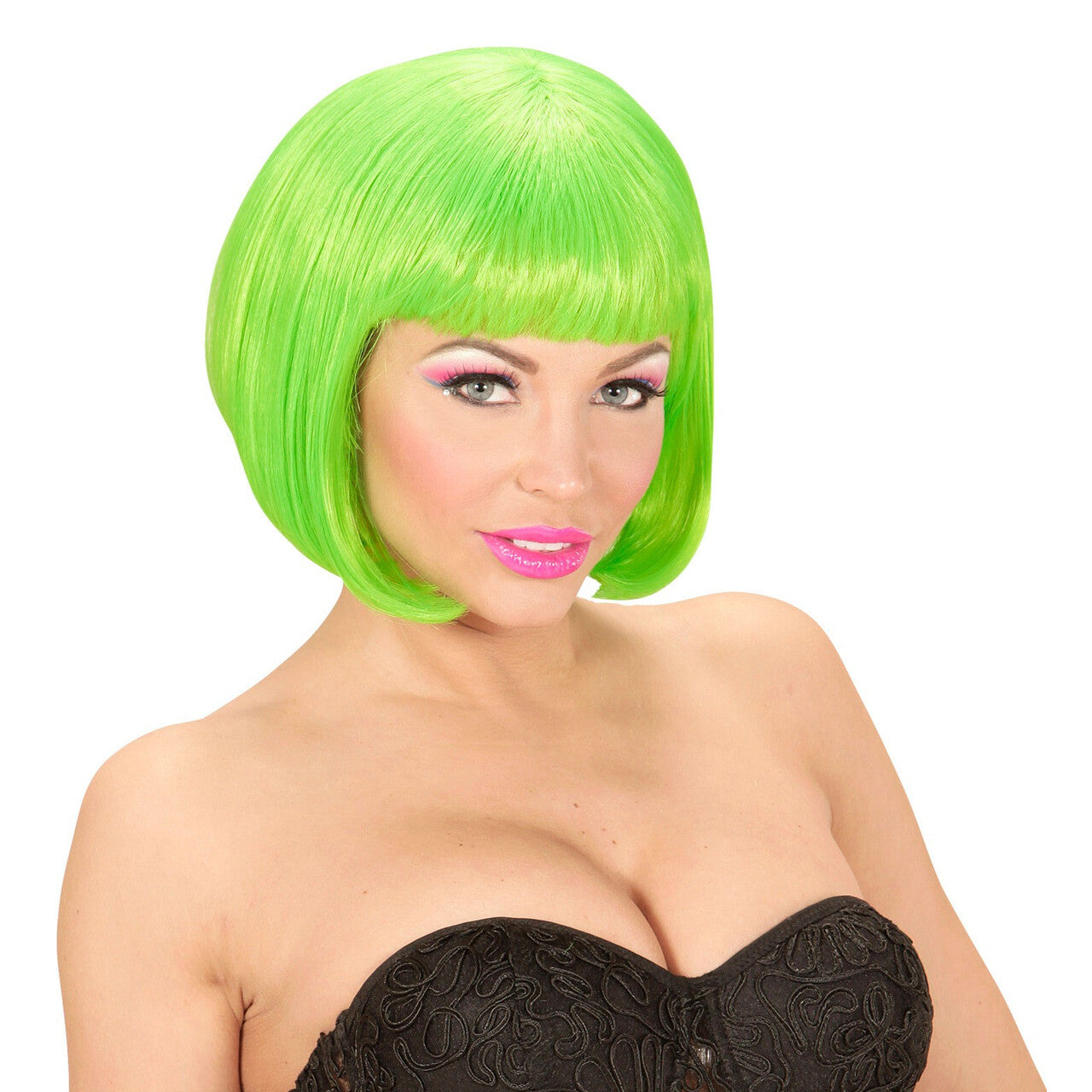 Op deze afbeelding zie je een Accessoires, van het merk Widmann. Bob Pruik, Valentina Neon, Groen