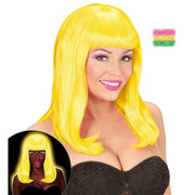 Op deze afbeelding zie je een Accessoires, van het merk Widmann. Bob Pruik, Patsy Neon Geel