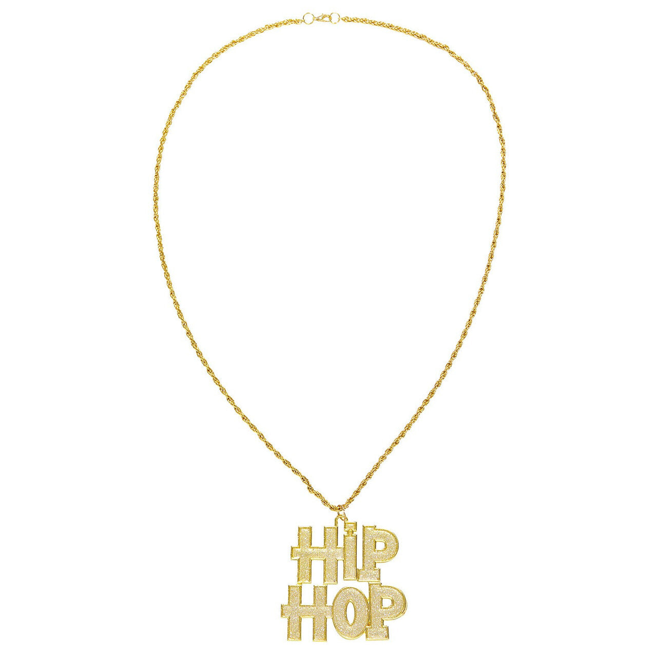 Op deze afbeelding zie je een Accessoires, van het merk Widmann. Gangsta Ketting Hiphop Goud