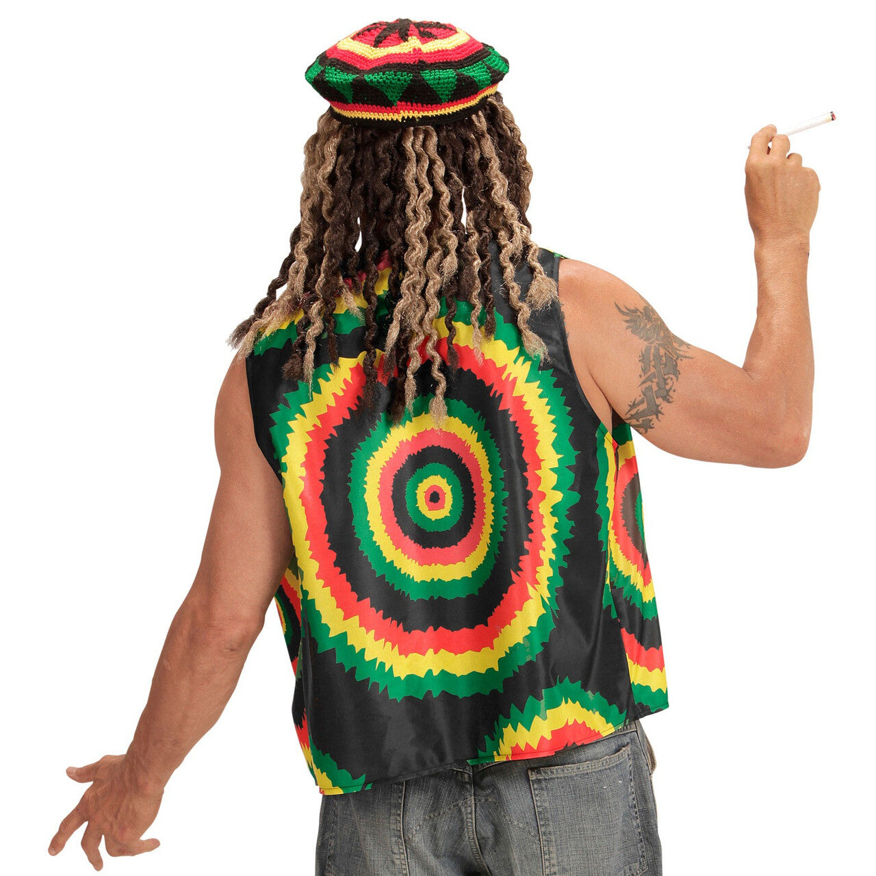 Op deze afbeelding zie je een Accessoires, van het merk Widmann. Jamaica Rasta Vest