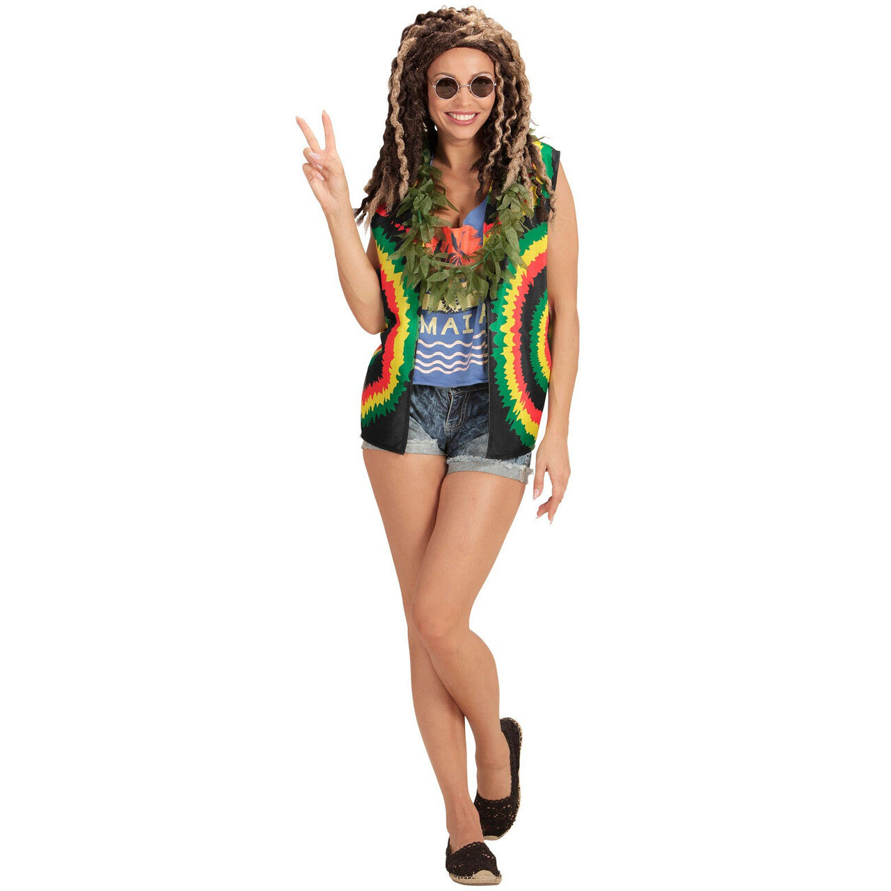 Op deze afbeelding zie je een Accessoires, van het merk Widmann. Jamaica Rasta Vest