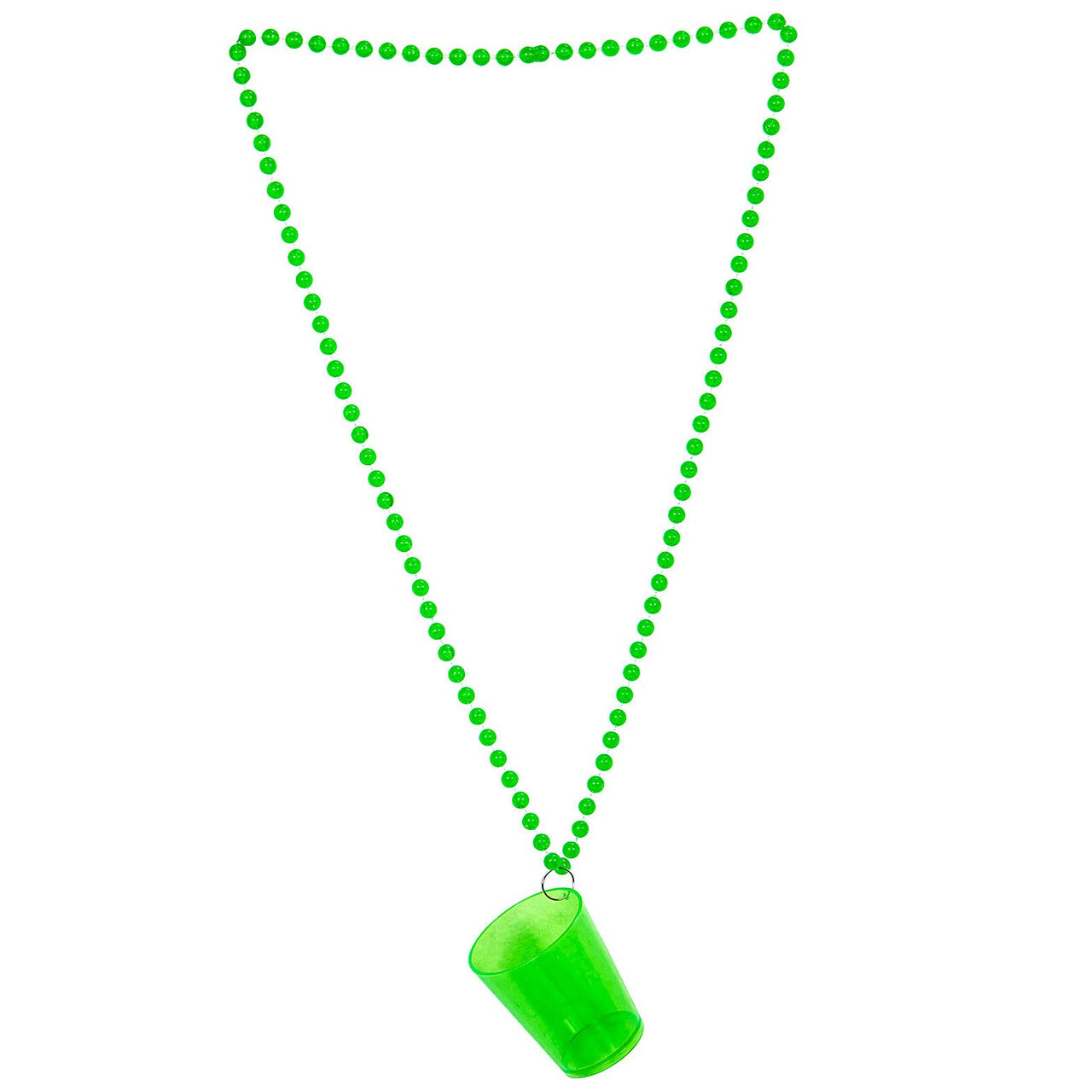 Op deze afbeelding zie je een Accessoires, van het merk Widmann. Funky Shot Glas Neon Groen Met Ketting