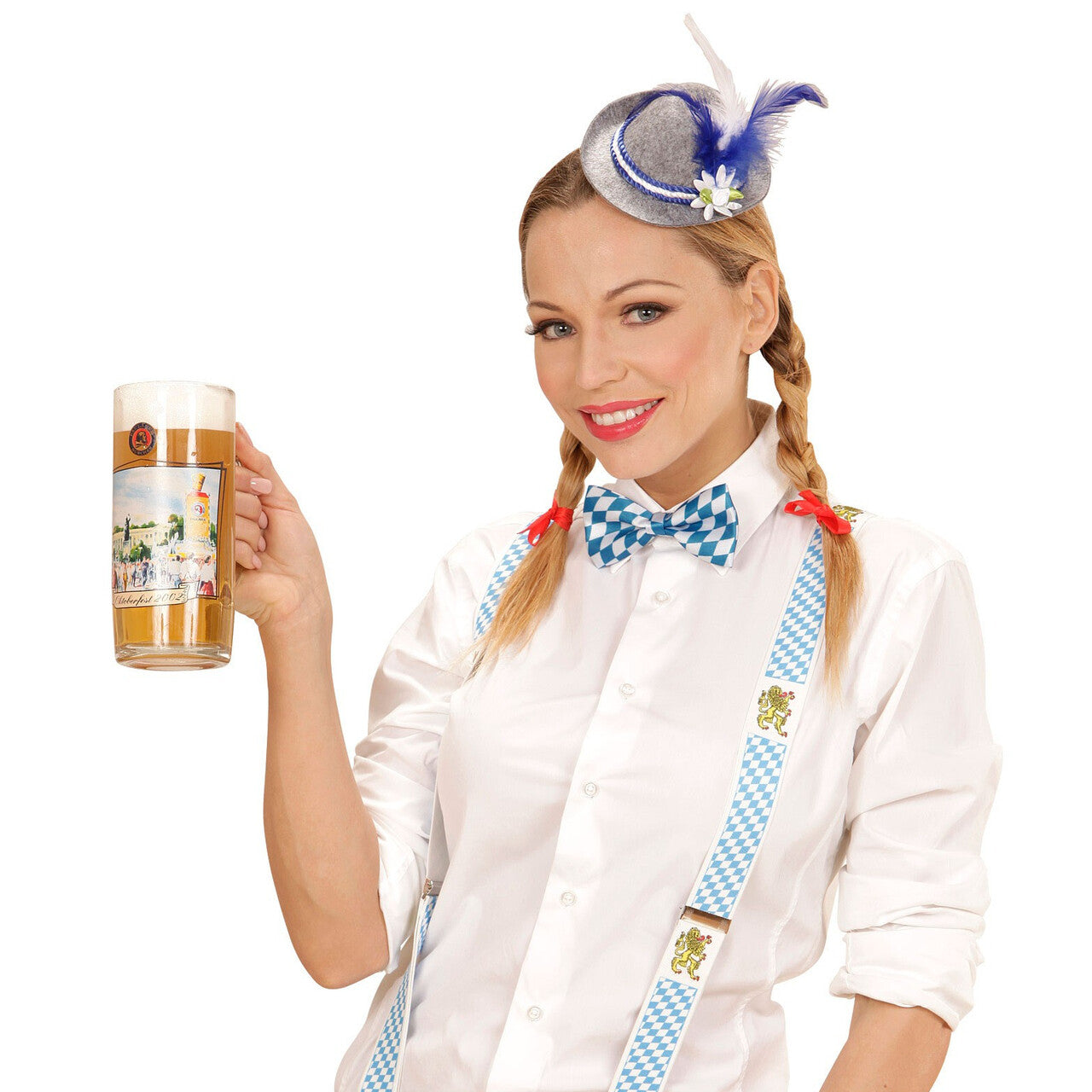 Op deze afbeelding zie je een Accessoires, van het merk Widmann. Oktoberfest Beiers Strikje