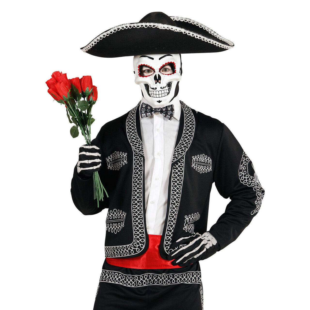 Op deze afbeelding zie je een Accessoires, van het merk Widmann. Mexicano Dia De Los Muertos Strikje