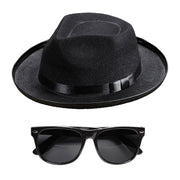Op deze afbeelding zie je een Accessoires, van het merk Widmann. Black Brothers Blues Man Set
