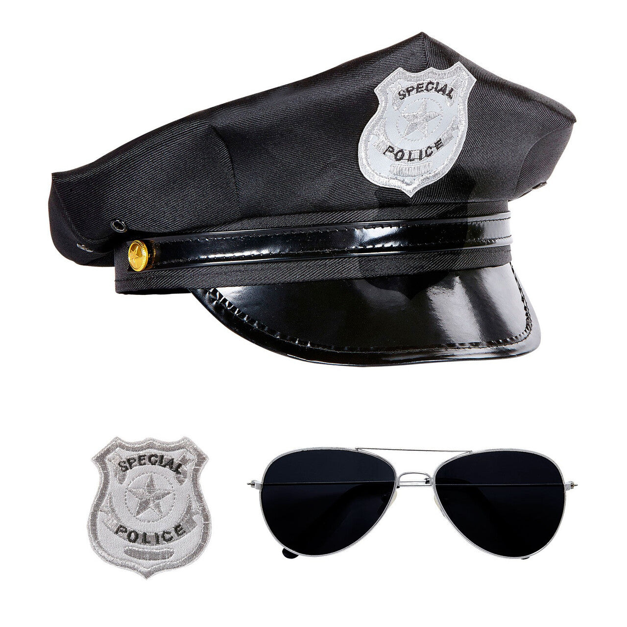 Op deze afbeelding zie je een Accessoires, van het merk Widmann. Copper Politie Set
