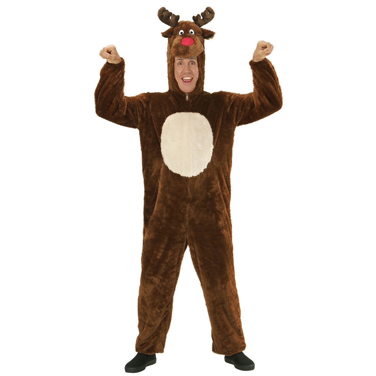 Op deze afbeelding zie je een Kostuums, van het merk Widmann. Dieren Onesie Pluche Rendier Kostuum