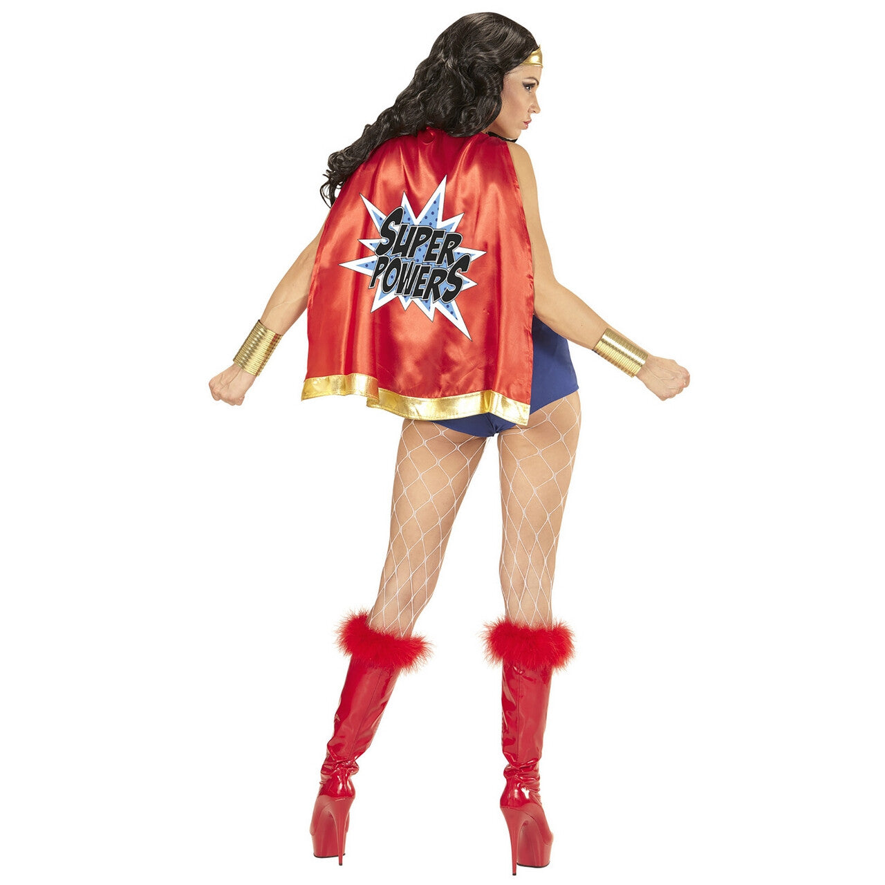 Op deze afbeelding zie je een Kostuums, van het merk Widmann. Ms America Super Power Meisje Vrouw Kostuum