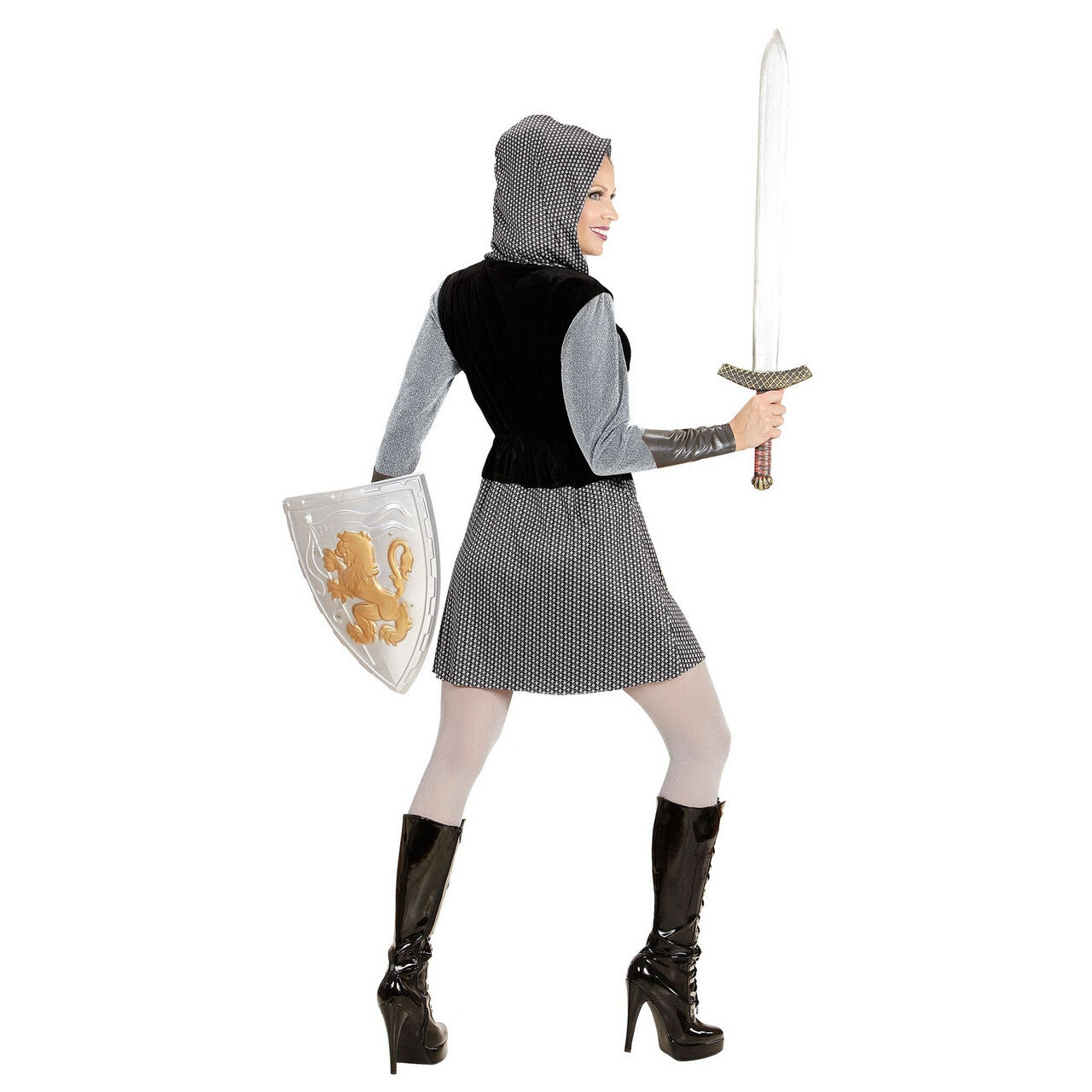 Op deze afbeelding zie je een Kostuums, van het merk Widmann. Madame Joan Of Arc (Kort) Vrouw Kostuum