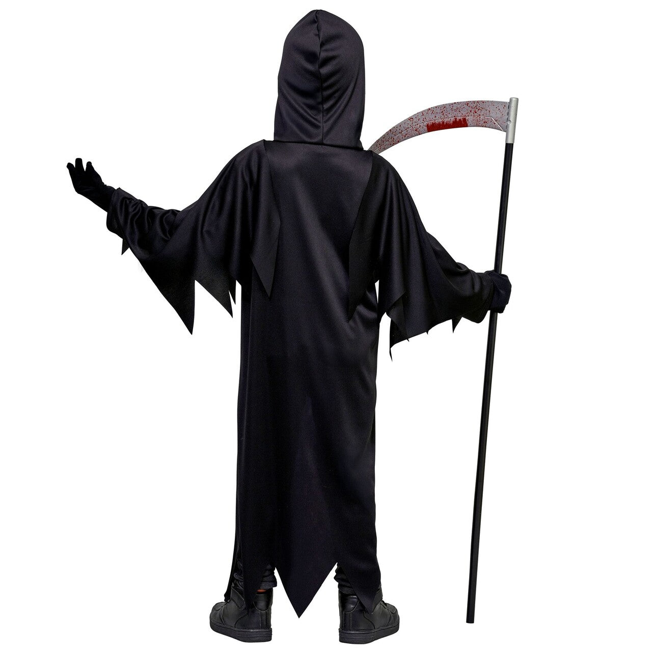 Op deze afbeelding zie je een Kostuums, van het merk Widmann. Neon Grim Reaper Kind Kostuum