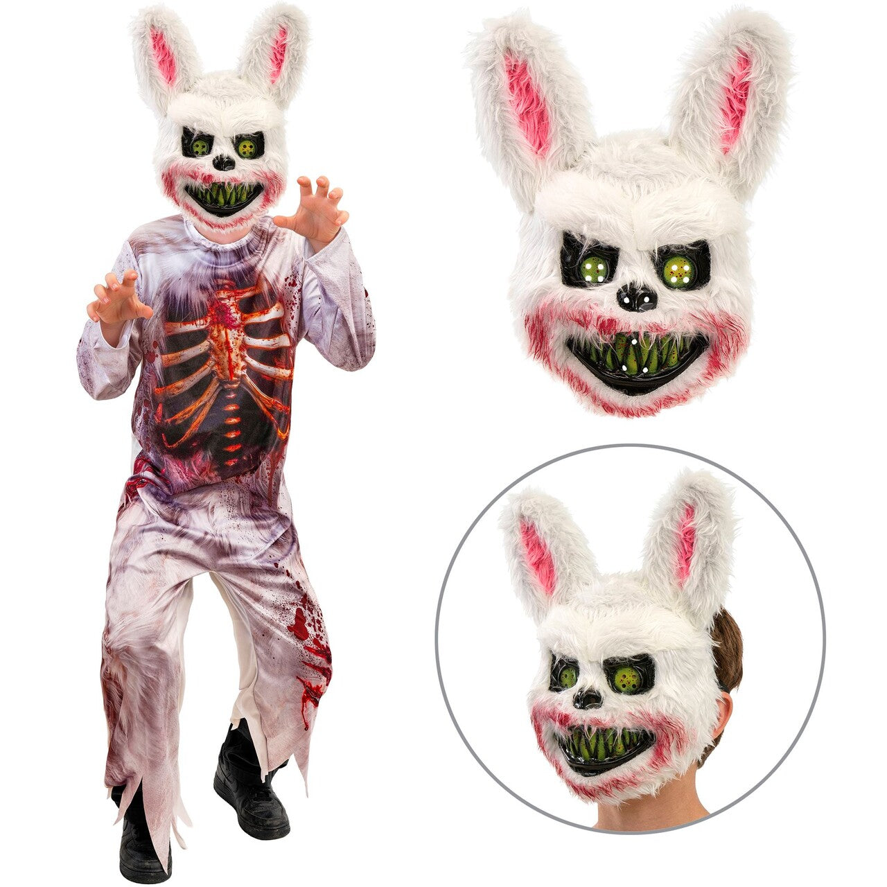 Op deze afbeelding zie je een Kostuums, van het merk Widmann. Killer Rabbit Kind Kostuum