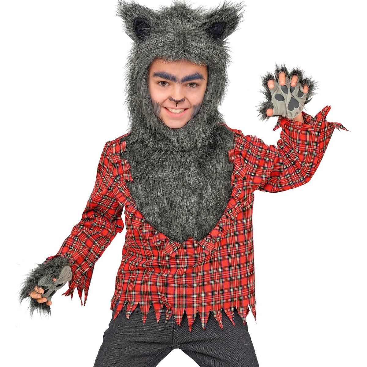 Op deze afbeelding zie je een Kostuums, van het merk Widmann. Woutje Weerwolf Kind Kostuum