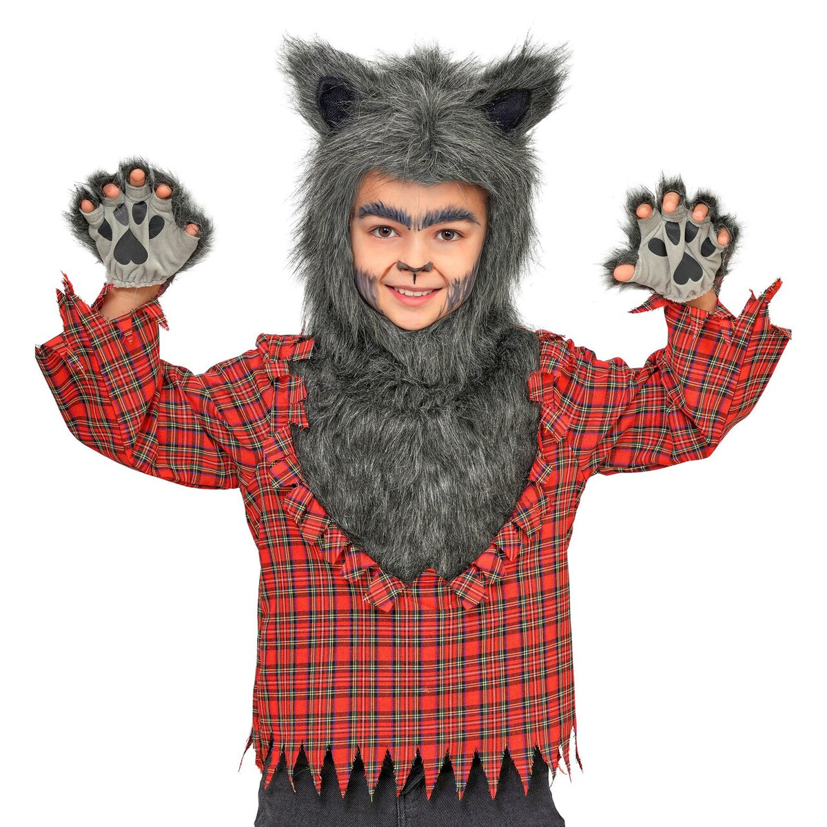 Op deze afbeelding zie je een Kostuums, van het merk Widmann. Woutje Weerwolf Kind Kostuum