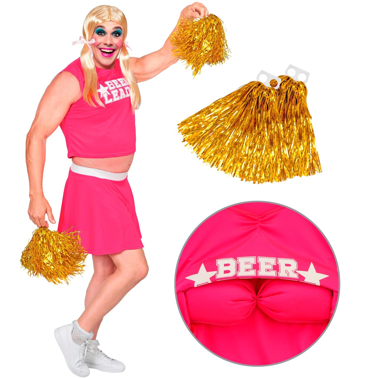 Op deze afbeelding zie je een Kostuums, van het merk Widmann. Brenda Beer Leader Man Kostuum
