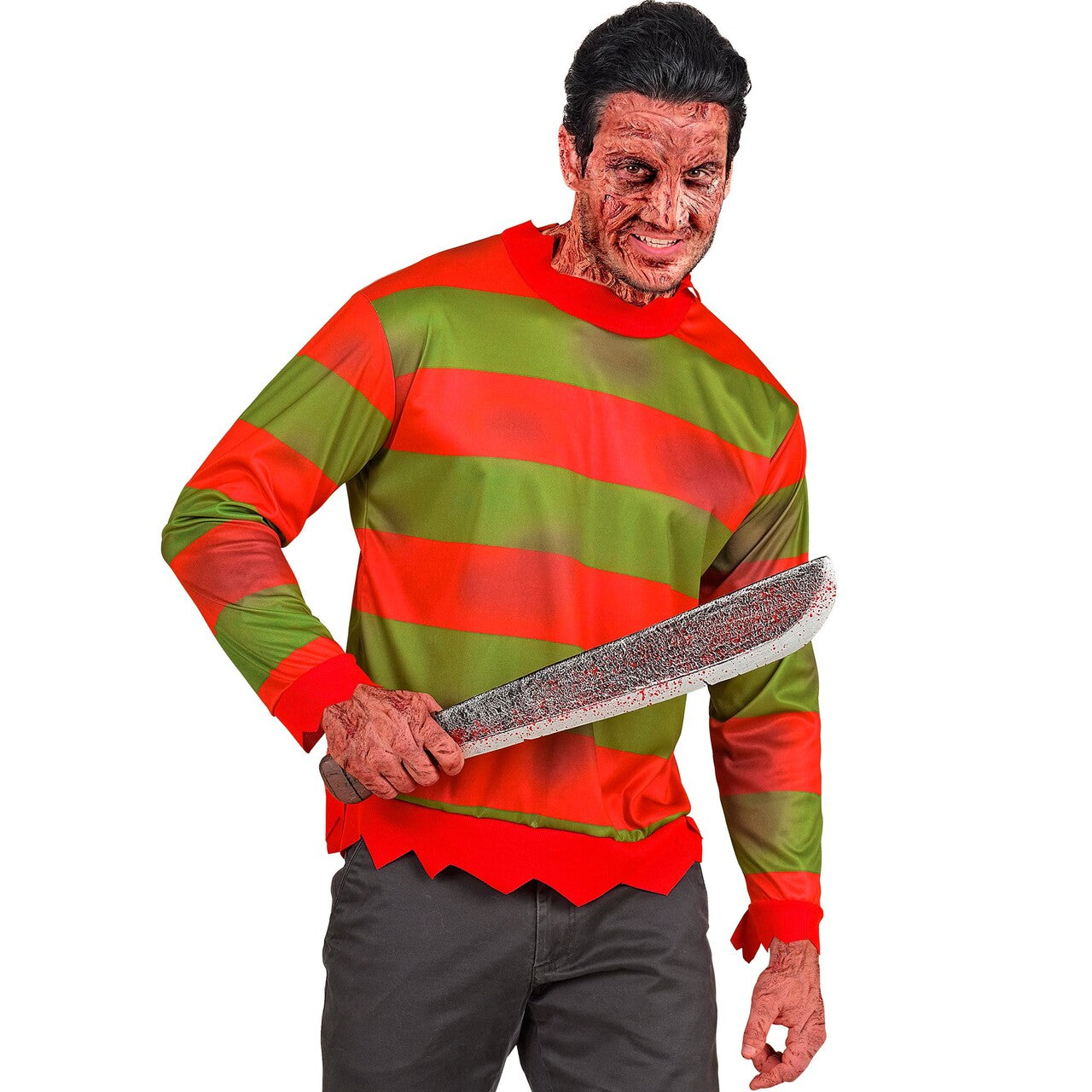 Op deze afbeelding zie je een Kostuums, van het merk Widmann. Freddy Fright Shirt Man