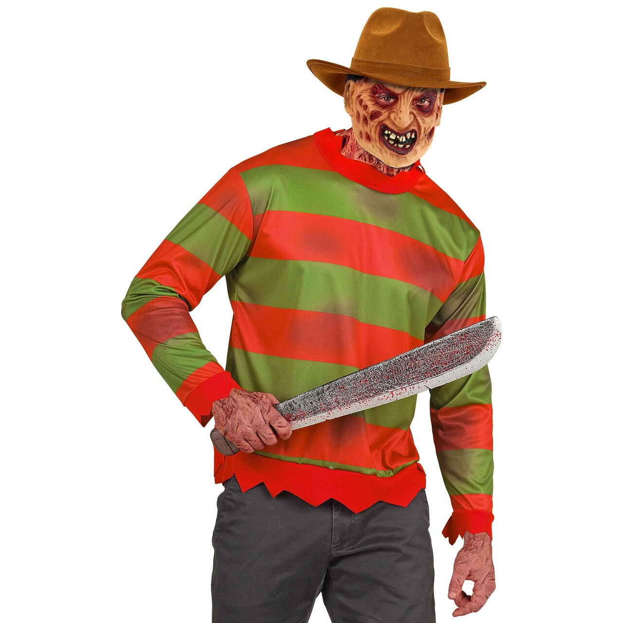 Op deze afbeelding zie je een Kostuums, van het merk Widmann. Freddy Fright Shirt Man