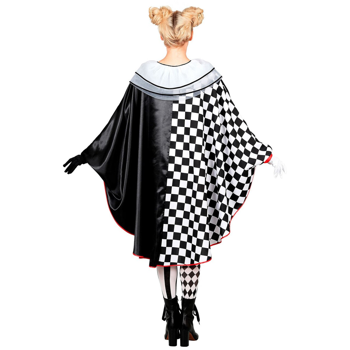 Op deze afbeelding zie je een Kostuums, van het merk Widmann. Poncho Pierrot Theater Vrouw Kostuum