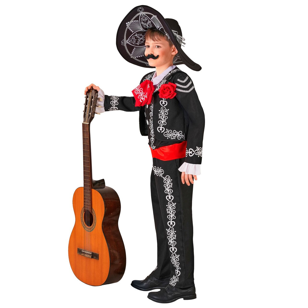 Op deze afbeelding zie je een Kostuums, van het merk Widmann. Mexicaanse Musica De Los Muertos Mariachi Jongen Kostuum