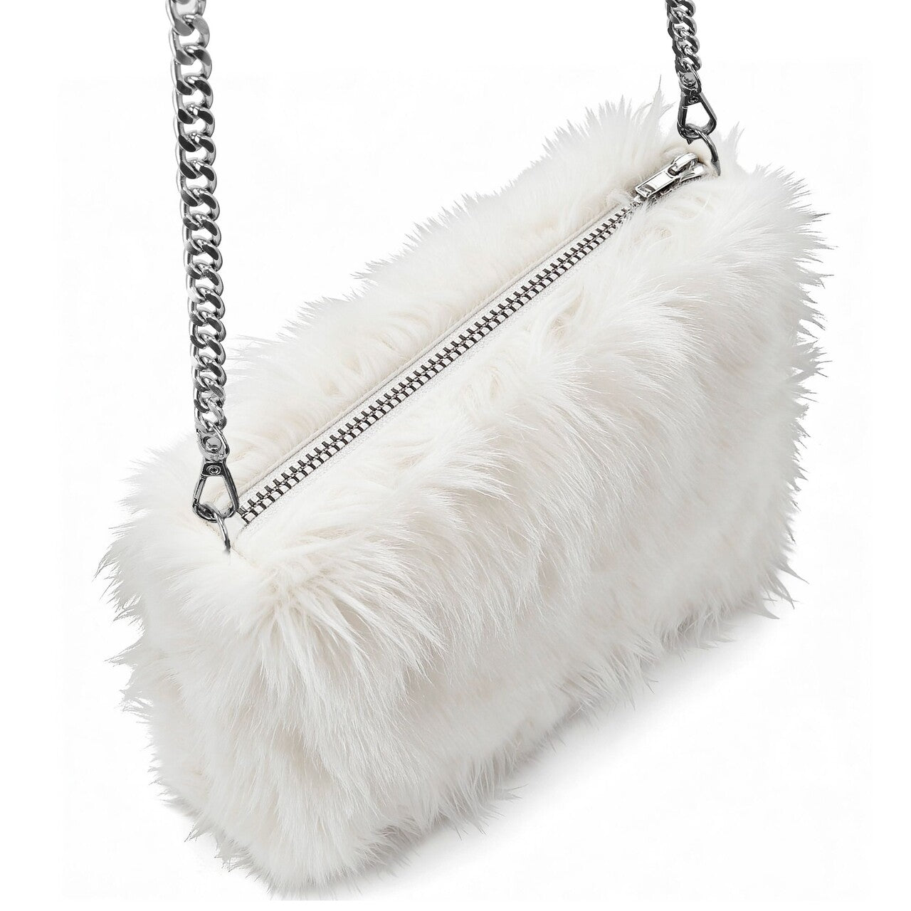 Op deze afbeelding zie je een Accessoires, van het merk Widmann. Zachte Pluche Hand Tas Wit