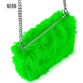 Zachte Pluche Hand Tas Neon Groen