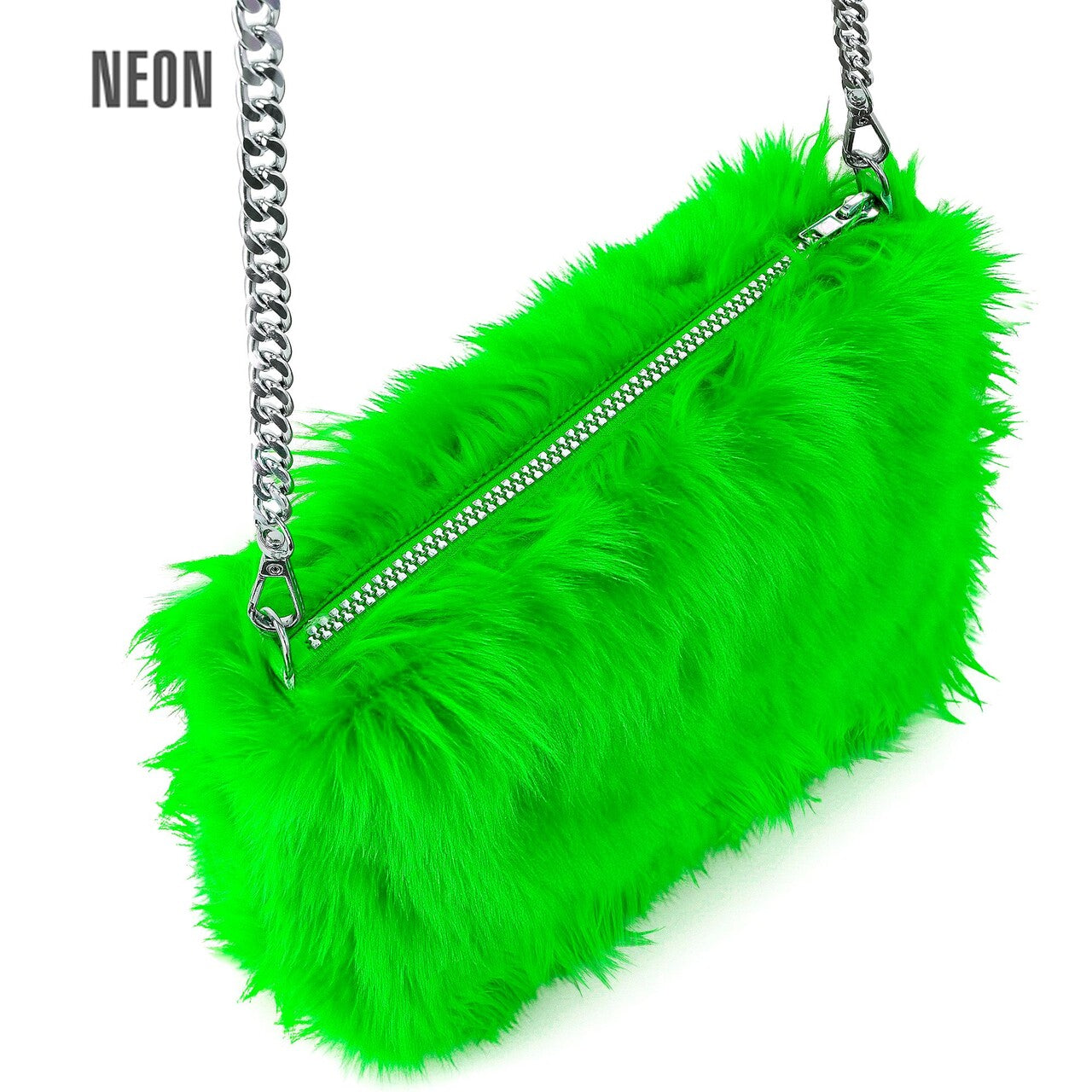 Op deze afbeelding zie je een Accessoires, van het merk Widmann. Zachte Pluche Hand Tas Neon Groen