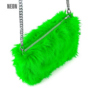 Op deze afbeelding zie je een Accessoires, van het merk Widmann. Zachte Pluche Hand Tas Neon Groen