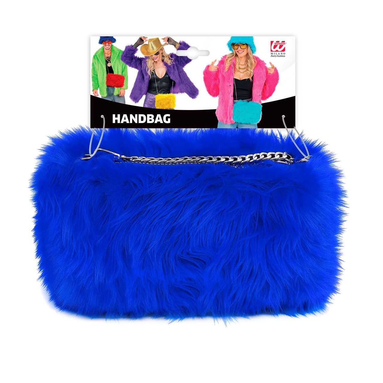 Op deze afbeelding zie je een Accessoires, van het merk Widmann. Zachte Pluche Hand Tas Blauw