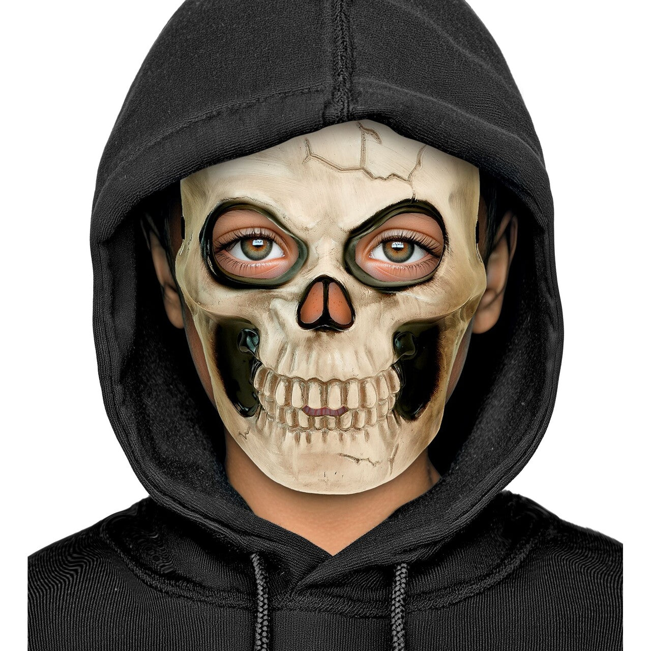Op deze afbeelding zie je een Accessoires, van het merk Widmann. Masker Halloween Skull Kind