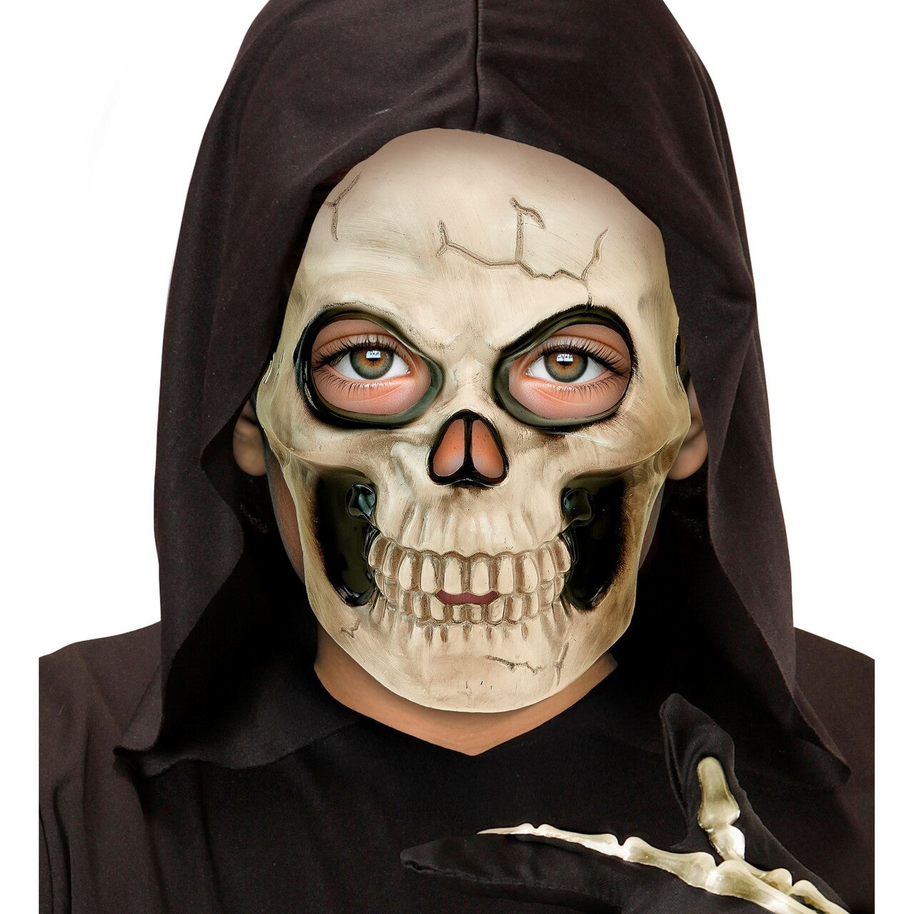 Op deze afbeelding zie je een Accessoires, van het merk Widmann. Masker Halloween Skull Kind