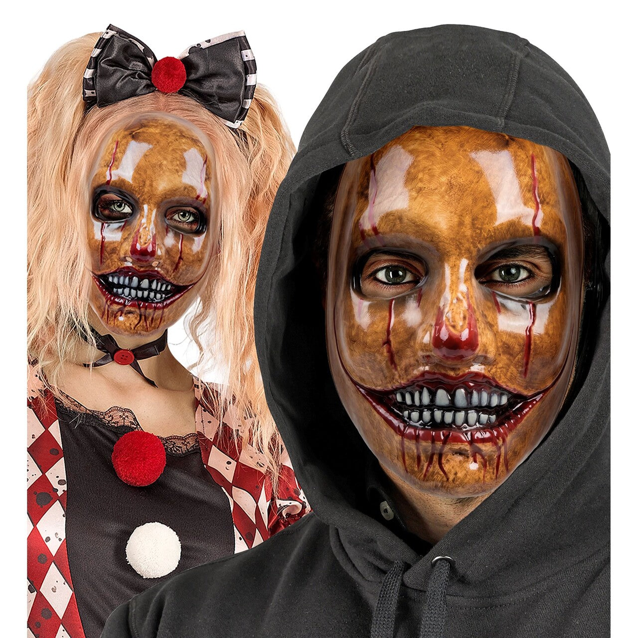 Op deze afbeelding zie je een Accessoires, van het merk Widmann. Masker Lachende Enge Clown