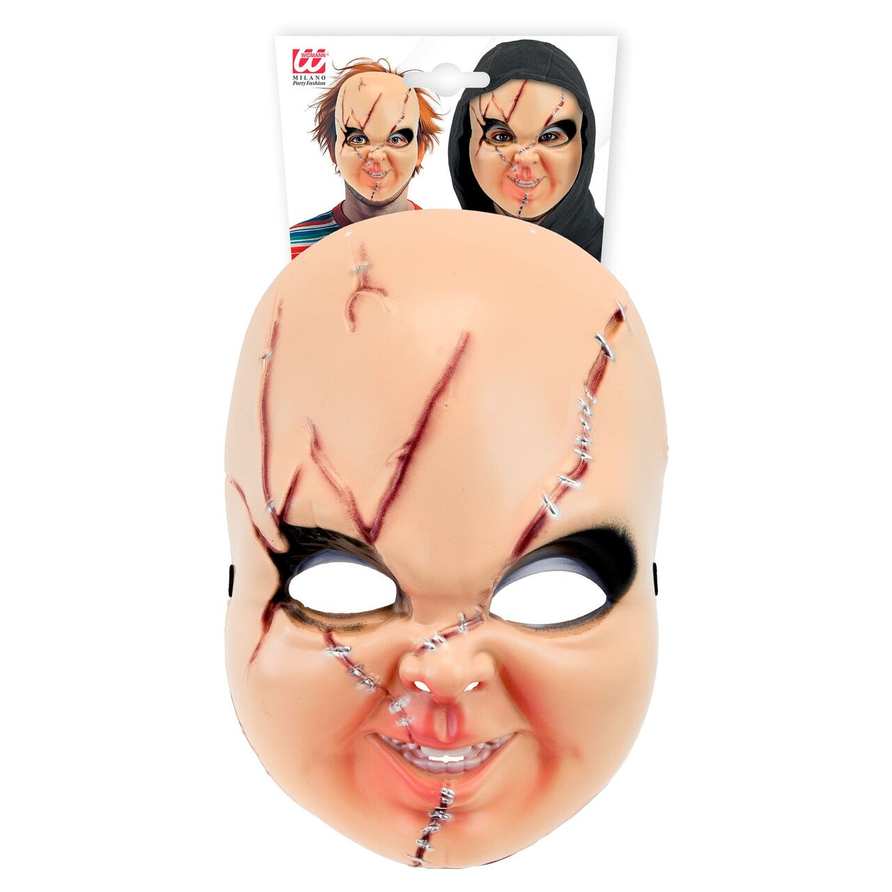 Op deze afbeelding zie je een Accessoires, van het merk Widmann. Masker Murder Doll Chuck