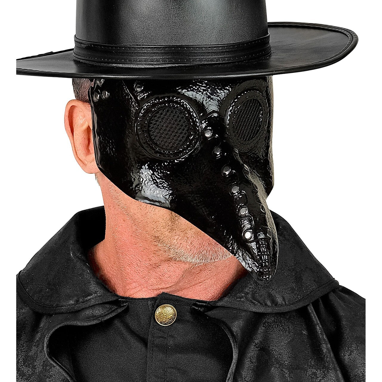 Op deze afbeelding zie je een Accessoires, van het merk Widmann. De Pestdokter Zwart Masker