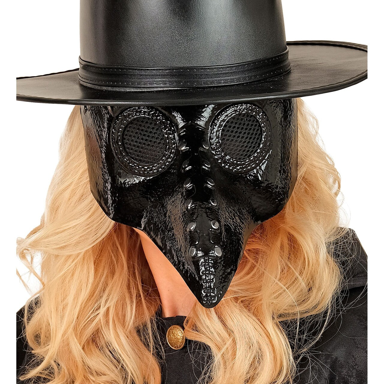 Op deze afbeelding zie je een Accessoires, van het merk Widmann. De Pestdokter Zwart Masker