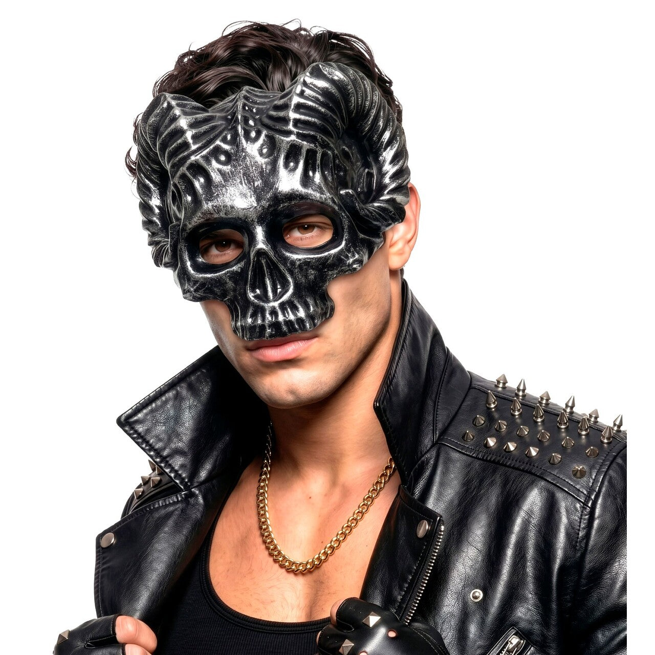 Op deze afbeelding zie je een Accessoires, van het merk Widmann. Masker Skull Ram