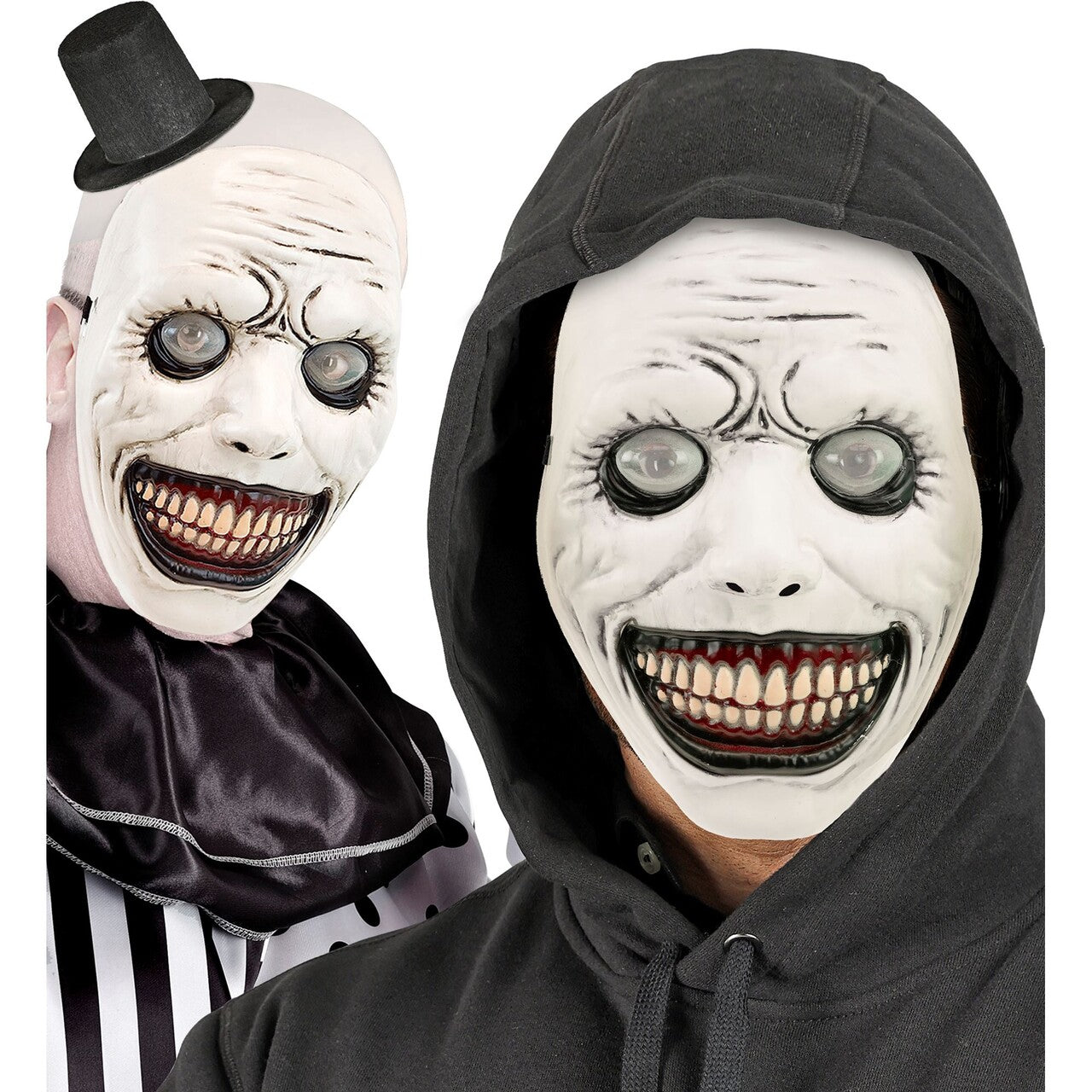 Op deze afbeelding zie je een Accessoires, van het merk Widmann. Masker White Smiling Evil Clown