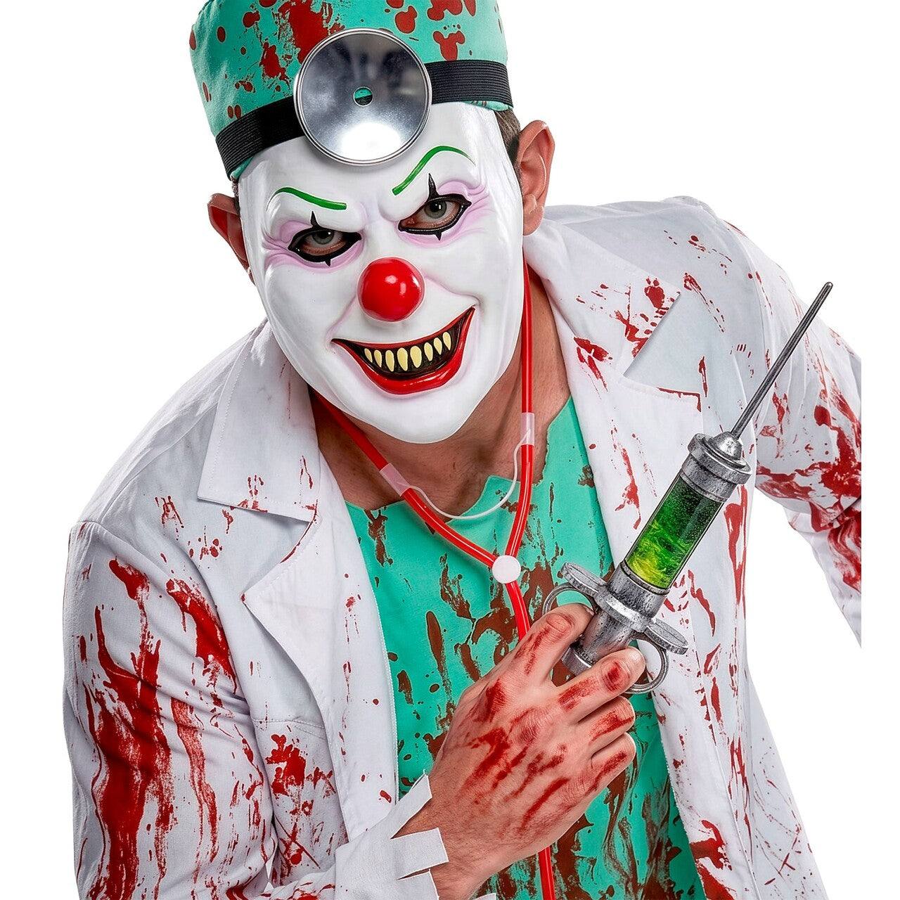 Op deze afbeelding zie je een Accessoires, van het merk Widmann. Masker Laatst Lachende Clown