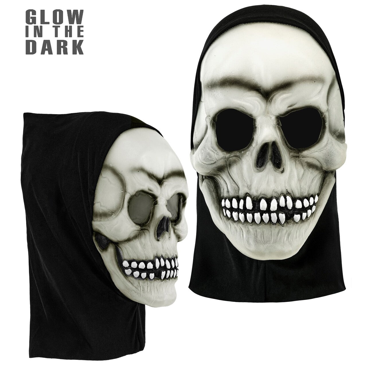Op deze afbeelding zie je een Accessoires, van het merk Widmann. Glow In The Dark Latex Skeletmasker