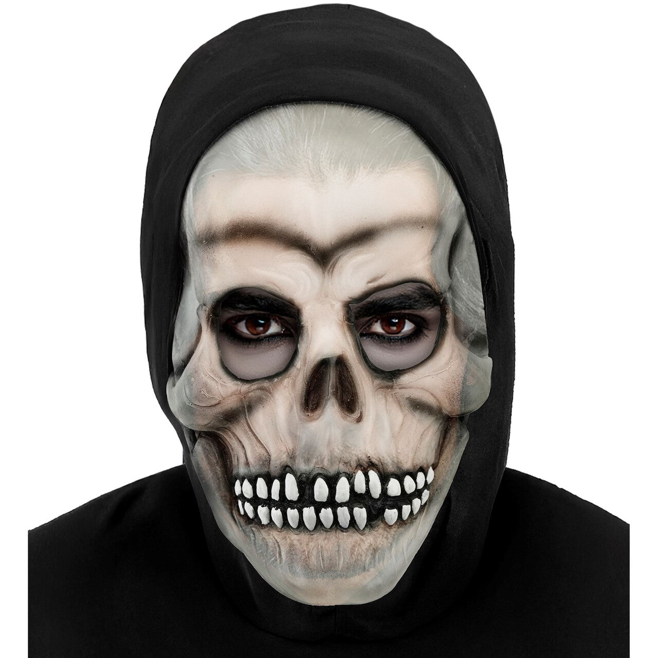 Op deze afbeelding zie je een Accessoires, van het merk Widmann. Glow In The Dark Latex Skeletmasker