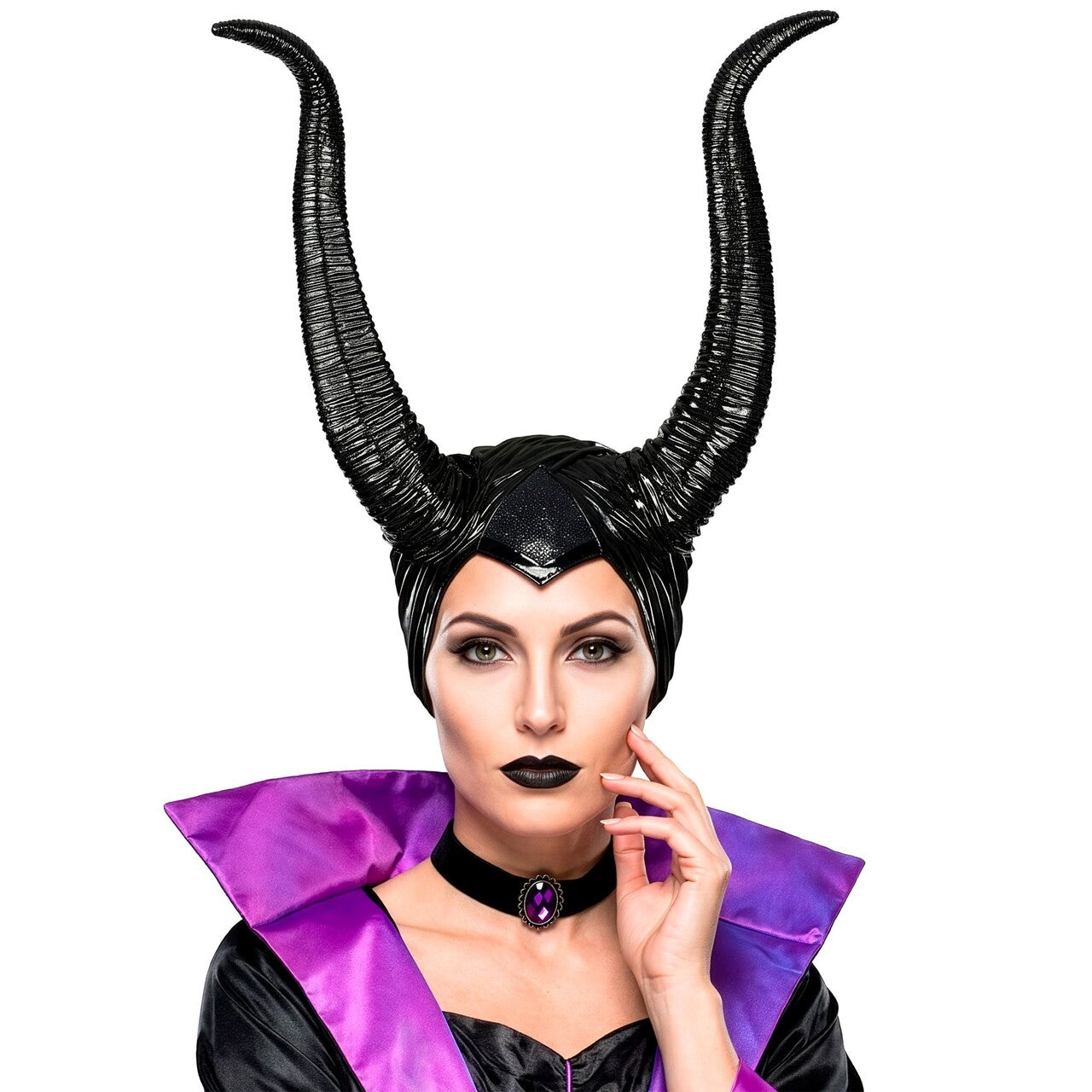 Op deze afbeelding zie je een Accessoires, van het merk Widmann. Malefica Hoorns